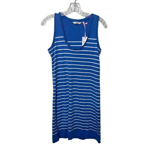 Vineyard Vines Striped Simple Tank Dress Blue White Small NWT $118 Coastal - Picture 1 of 10